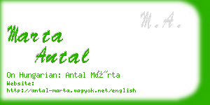 marta antal business card